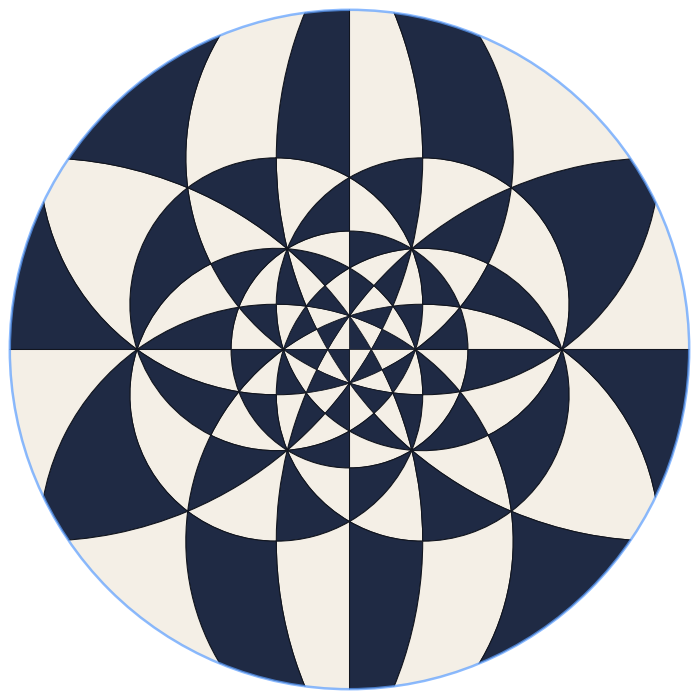 Spherical tiling by the (2,3,5) triangle group under stereographic projection